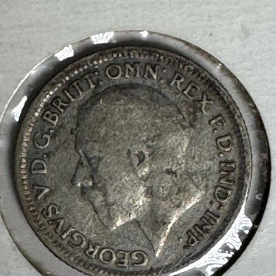 1929 Great Britain Six Pence .500 Silver Coin - George V