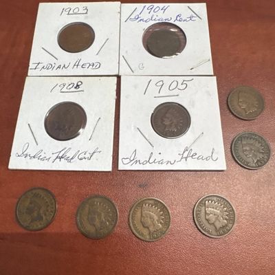 Collection of Indian Head Pennies