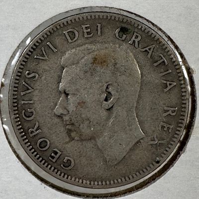 1950 Canada 25 Cents Coin - George VI