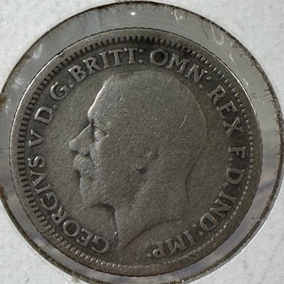 1928 Great Britain 6 Pence .500 Silver Coin - George V