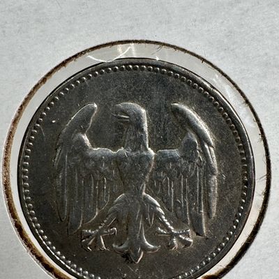1924 Germany 1 Reichsmark .500 Silver Coin