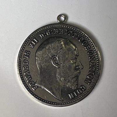 1902 Edward VII Coronation Coin Pendant