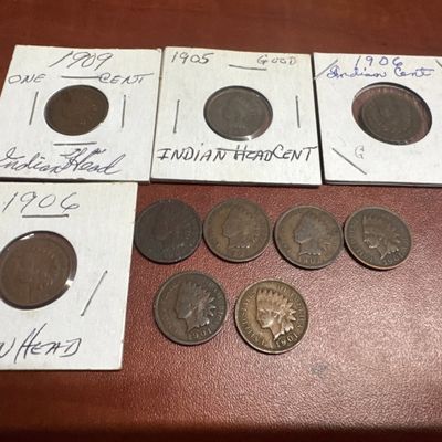 Collection of Indian Head Cent Coins