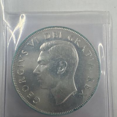 1950 Canada 50 Cents Silver Coin