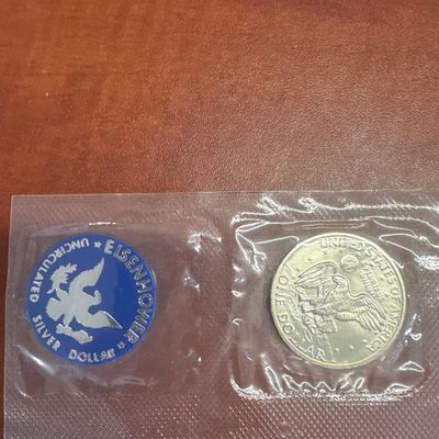 1972 Eisenhower Silver Dollar Coin