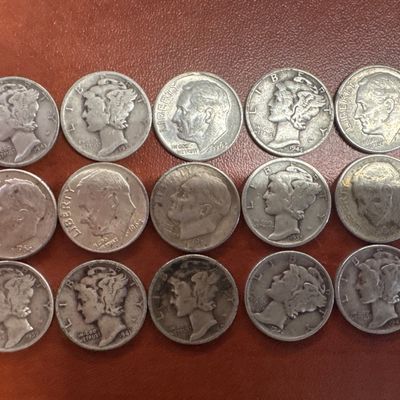 Collection of Mercury Dimes