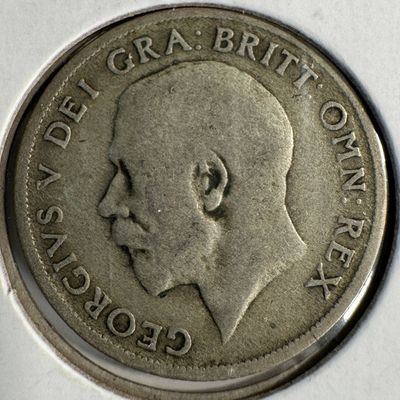 1920 Great Britain One Shilling .500 Silver Coin - George V
