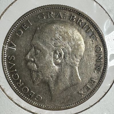 1929 Great Britain Half Crown .500 Silver Coin - George V