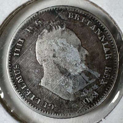 1836 Great Britain 4 Pence  .925 Silver Coin - William IV