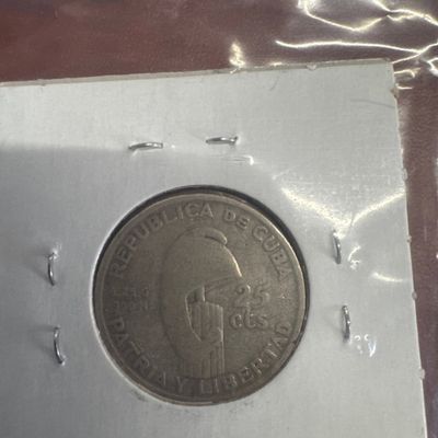 Cuba 25 Centavos Coin, 1953