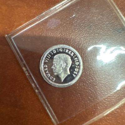 1936 Edward VIII Silver Two Pence Coin