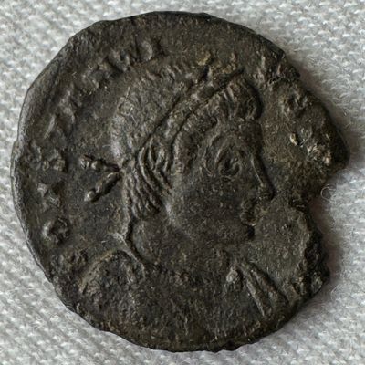 -*Ancient Bronze Coin with Figures, 1.5cm