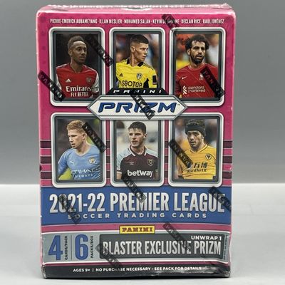 Sale Photo Thumbnail #150: 2021-22 Panini Prizm Premier League Soccer Factory Sealed Blaster Box