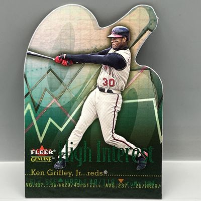Sale Photo Thumbnail #119: 2001 Fleer Genuine Ken Griffey Jr. High Interest Die Cut #13 Insert
