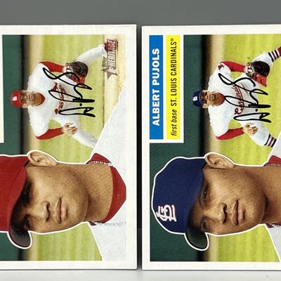 2005 Topps Heritage Albert Pujols #31 & Blue Hat SP Variation #31