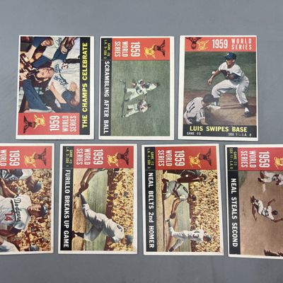 (Lot Of 7) 1960 Topps - #385 Thru #391 / '59 World Series Cards