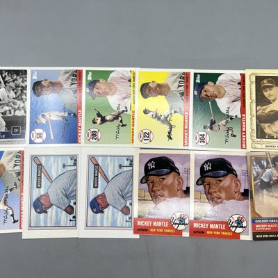 Sale Photo Thumbnail #148: (Lot Of 12) Mickey Mantle Cards