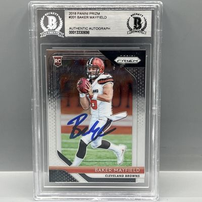 2018 Panini Prizm Baker Mayfield RC In Person Auto #201 - Auto Slabbed Authentic By BGS