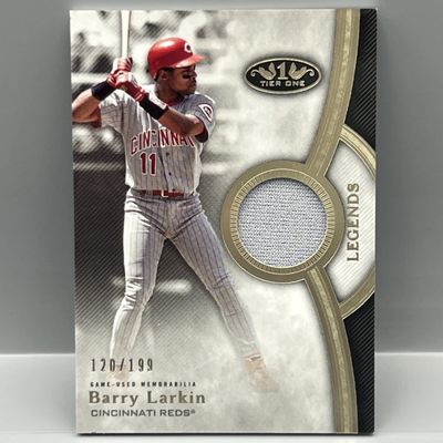 Sale Photo Thumbnail #164: 2020 Topps Tier One Barry Larkin Game Used Legends Relic #/199