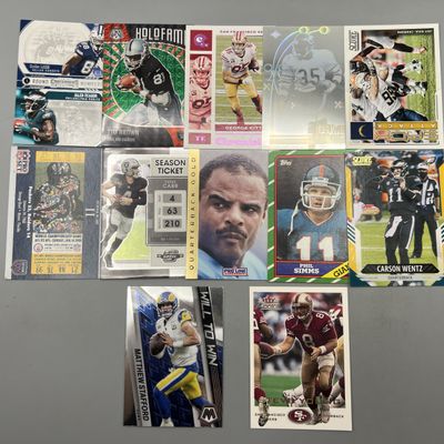 (12) Assorted Football Cards W/ Stars