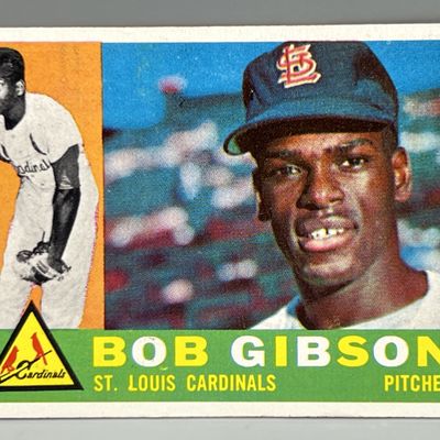 Sale Photo Thumbnail #117: 1960 Topps #73 Bob Gibson (HOF) / Cardinals - 2nd Year Card - Sharp!