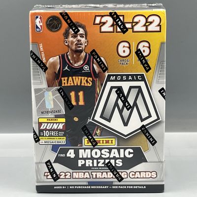Sale Photo Thumbnail #159: 2021-22 Panini Mosaic Basketball Factory Sealed Blaster Box