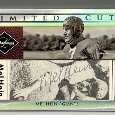 2007 Leaf Limited Mel Hein Limited Cut Auto #/75 - Hall of Famer