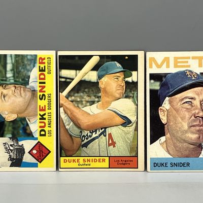 (Lot Of 3) Duke Snider W/ 1960, 1961, 1964 Topps