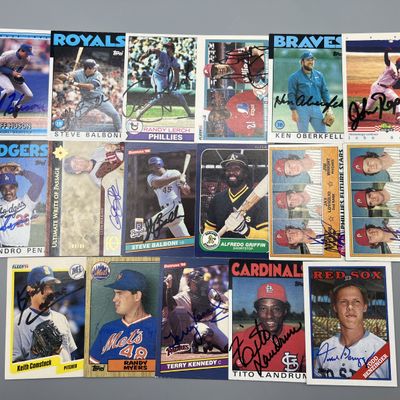 (17) Assorted Baseball Auto Cards W/ Mostly In Person Autos - No COAs