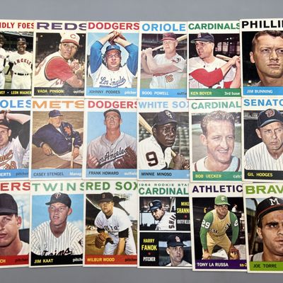 (Lot Of 18) 1964 Topps - Stars and Rookies W/ Larussa RC, Uecker, Stengel / Varying Conditions