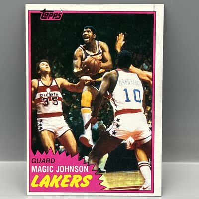 Sale Photo Thumbnail #112: 1981 Topps Magic Johnson 2nd Year #21 - 1st Solo Card