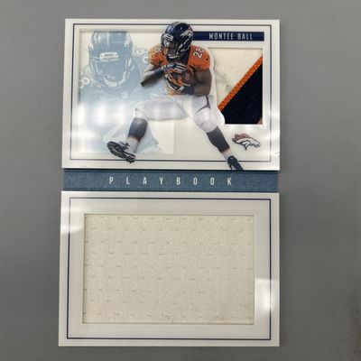 Sale Photo Thumbnail #106: 2015 Panini Playbook Montee Ball Game Worn Patch Rookie Booklet #/10