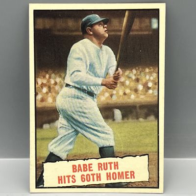 Sale Photo Thumbnail #160: 1961 Topps Babe Ruth Hits 60th Homer #401