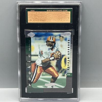 1999 Edge Supreme Donovan McNabb Galvanized RC #/250 SGC Mint 9 - Faded/washed-out SGC label