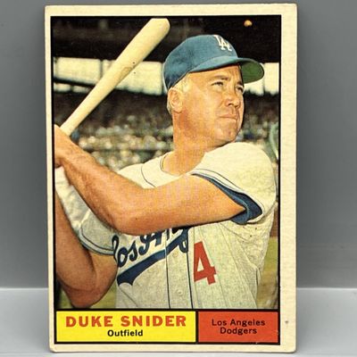 1961 Topps #443 Duke Snider (HOF) / Dodgers