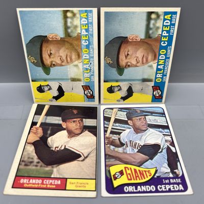 (Lot Of 4) Orlando Cepeda W/ 1960, 1961, 1965 Topps