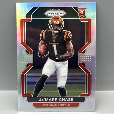 Sale Photo Thumbnail #126: 2021 Panini Prizm Ja'Marr Chase Silver Variation RC #V-337
