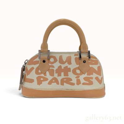 Sale Photo Thumbnail #293: Vintage Louis Vuitton Stephen Sprouse Graffiti Alma BB Beige Leather Handbag
