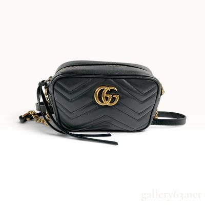 Sale Photo Thumbnail #299: Gucci GG Marmont Small Black Matelasse Leather Shoulder Bag