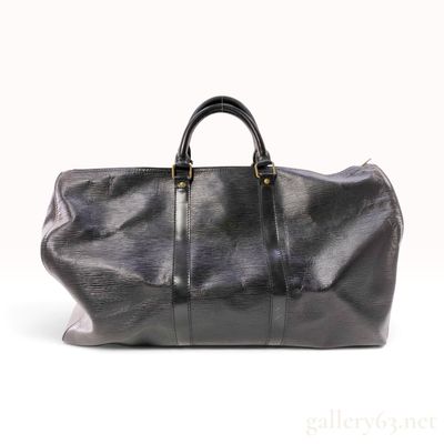 Louis Vuitton Keepall 50 Black Epi Leather Travel Bag