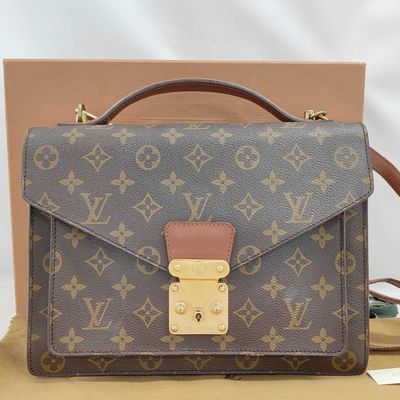 Vintage Louis Vuitton Monogram Coated Canvas Top Handle Handbag