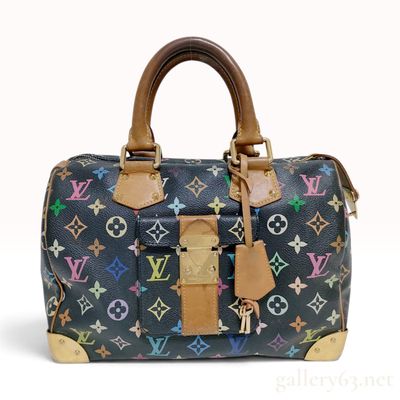 Sale Photo Thumbnail #271: C. 2003 Louis Vuitton Monogram Multicolor Noir Canvas Speedy 30 Handbag