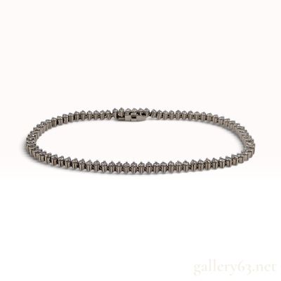 Pt900 Platinum and 3.05ctw Natural Diamond Tennis Bracelet