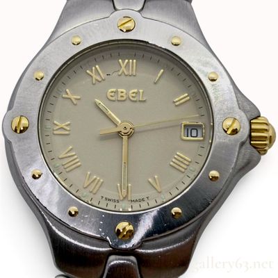 Sale Photo Thumbnail #136: EBEL Sportwave Champagne Dial Stainless Steel and Gold Toned Ladies Wristwatch