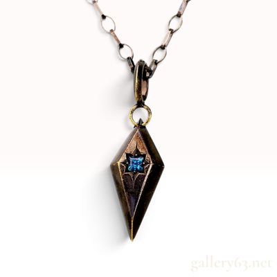 Sale Photo Thumbnail #114: An 18K Gold Color-Change Alexandrite Pendant with 10K Gold Necklace and Memo