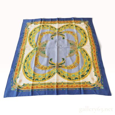 Sale Photo Thumbnail #207: Must de Cartier L'Egypte (Egypt) Blue Silk Carre 90