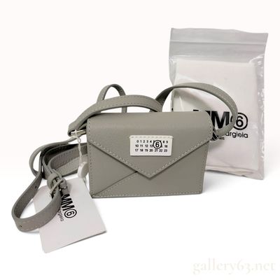 Brand New Maison Margiela Gray Leather Crossbody Bag MM6