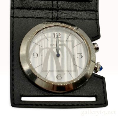 Sale Photo Thumbnail #226: Cartier Pasha de Cartier Stainless Steel Travel Alarm Clock 52mm with Pouch