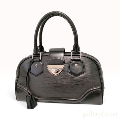 Louis Vuitton Montaigne Bowling GM Noir Epi Leather Handbag