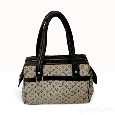 Vintage Louis Vuitton Monogram Mini Lin Josephine PM Blue Jacquard Canvas Handbag
